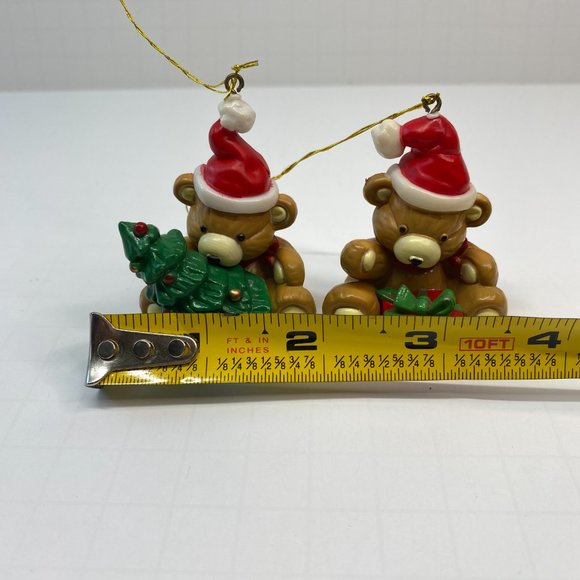 Vintage Christmas Bear Ornaments Set of 2 - Picture 6 of 6
